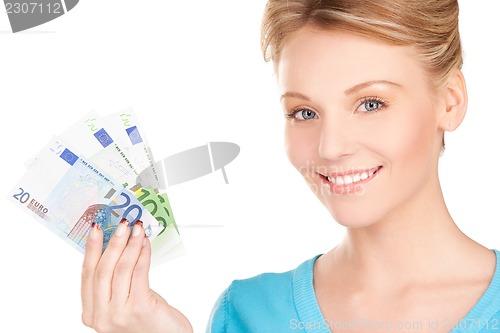 Image of lovely woman with money