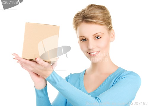 Image of businesswoman with parcel