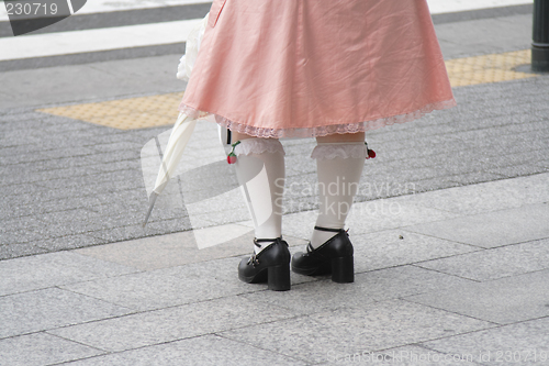 Image of Gothic girl legs detail