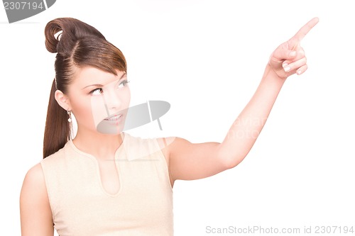 Image of woman pointing her finger
