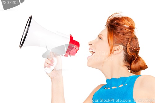 Image of woman with megaphone