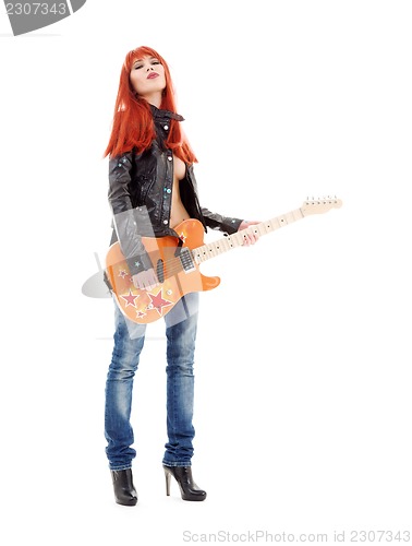 Image of guitar babe