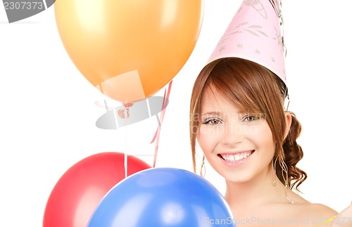 Image of party girl with balloons