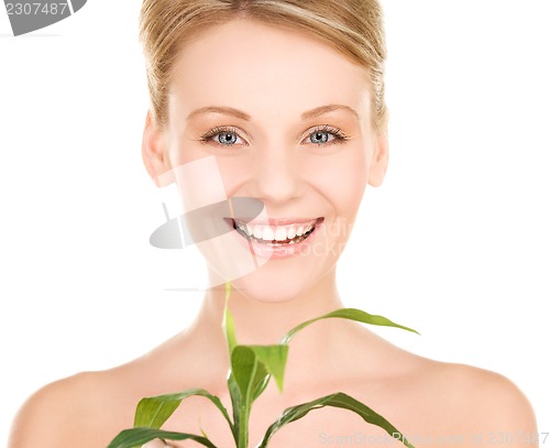 Image of woman with sprout