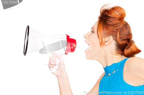 Image of woman with megaphone