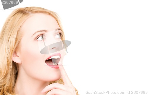 Image of surprised woman face