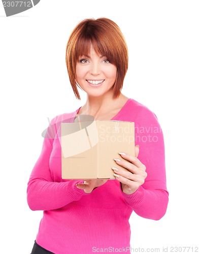 Image of businesswoman with parcel