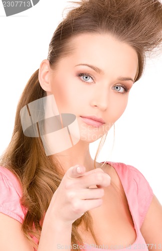 Image of woman pointing her finger