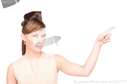 Image of woman pointing her finger