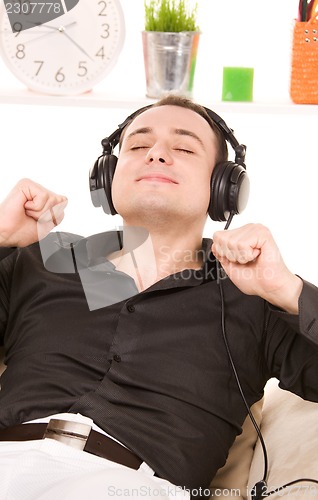 Image of man in headphones