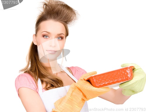 Image of cooking housewife