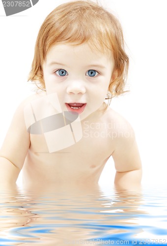 Image of baby boy in water