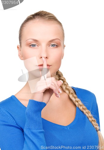 Image of finger on lips