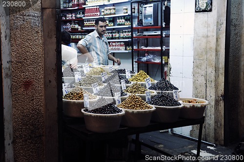 Image of Old Town Damascus - Olive Vendor