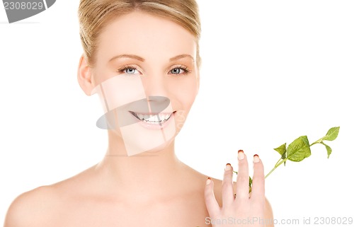 Image of woman with sprout