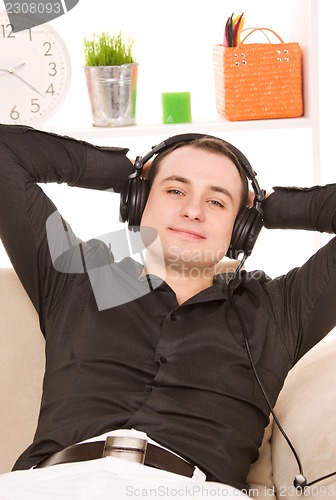 Image of man in headphones