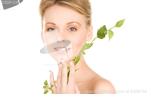 Image of woman with sprout