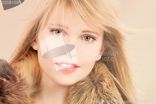 Image of girl in fur