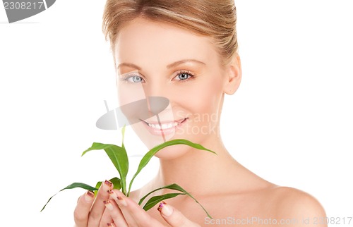 Image of woman with sprout