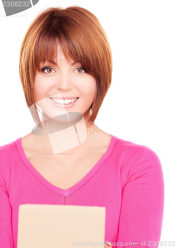 Image of businesswoman with parcel