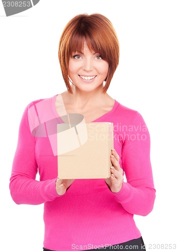 Image of businesswoman with parcel