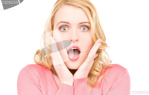 Image of surprised woman face