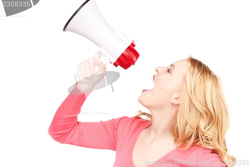 Image of woman with megaphone