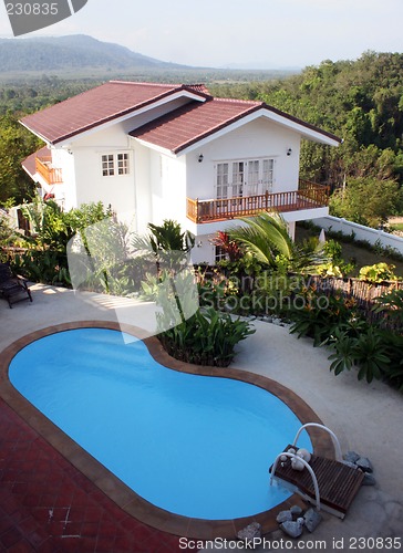 Image of House and swimming pool