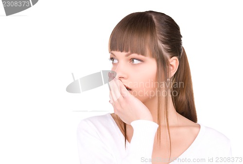 Image of shocked woman