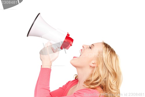 Image of woman with megaphone