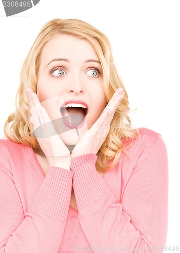Image of surprised woman face