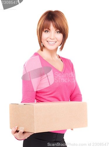 Image of businesswoman with parcel