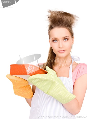 Image of cooking housewife