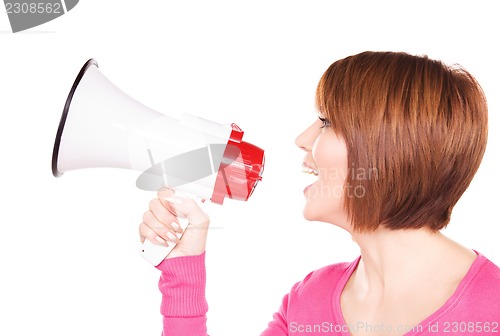 Image of woman with megaphone