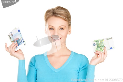 Image of lovely woman with money