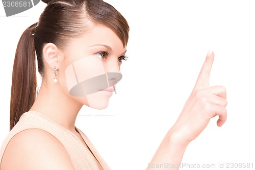 Image of woman pointing her finger