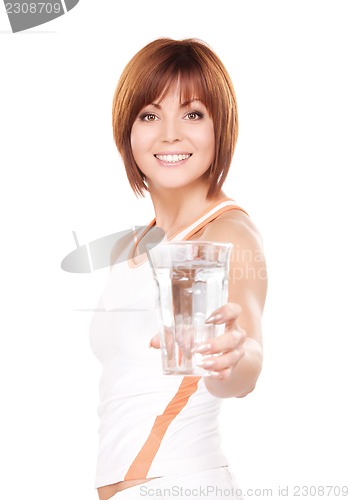 Image of woman with glass of water