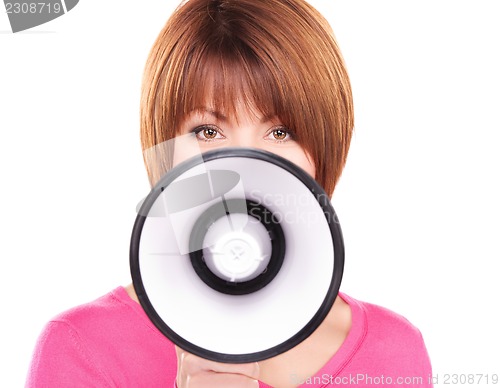 Image of woman with megaphone