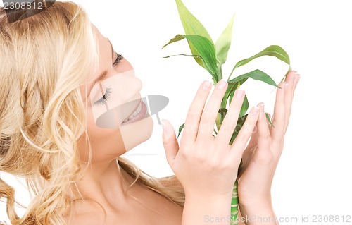 Image of picture of woman with sprout