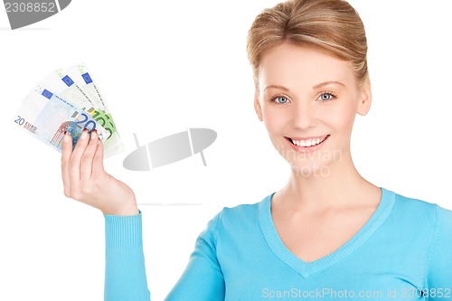 Image of lovely woman with money