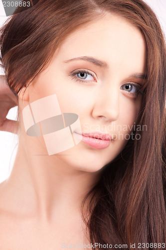 Image of beautiful girl with long hair