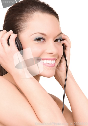 Image of happy woman in headphones