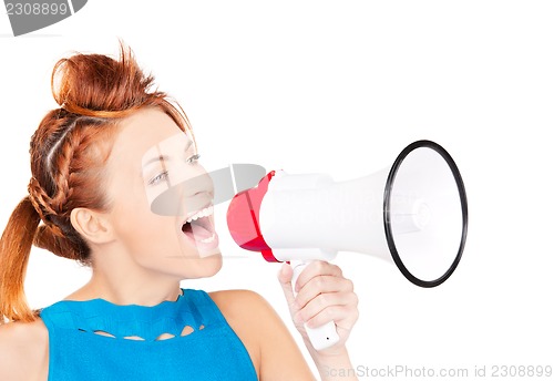 Image of woman with megaphone