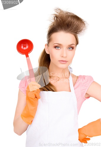 Image of housewife with red ladle