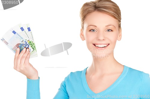 Image of lovely woman with money