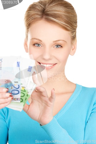 Image of lovely woman with money