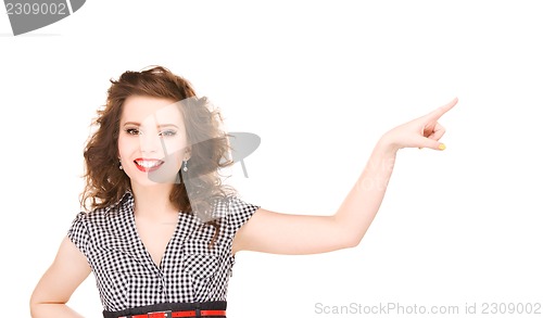 Image of woman pointing her finger