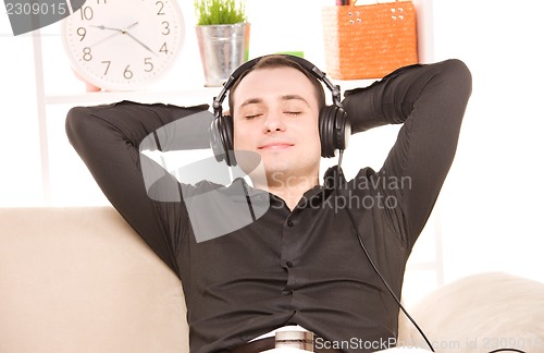 Image of man in headphones