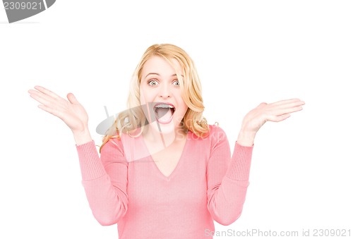 Image of surprised woman face