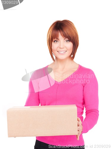 Image of businesswoman with parcel